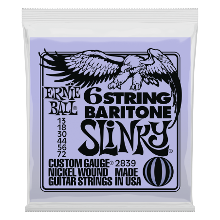 Ernie Ball 6 STRING BARITONE SLINKY 13-72 2839EB Ernie Ball $11.49