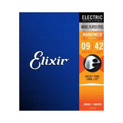 Elixir 12002 Super Light Electric Nickel Plated Steel With Nanoweb Coating 12002 ELIXIR $17.49