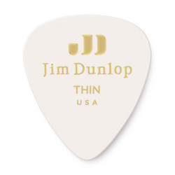 Dunlop 483P-01-TH White Celluloid Guitar Pick