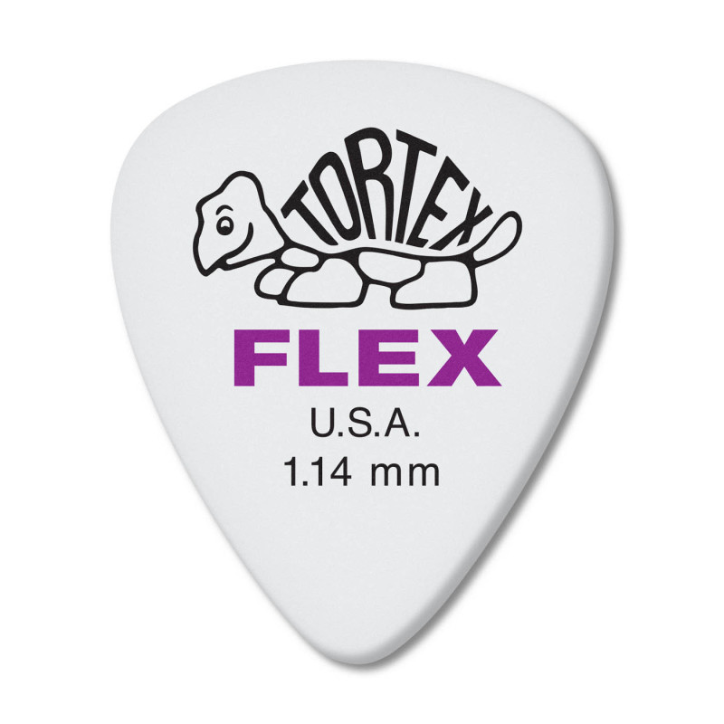 Médiator Tortex® Flex Standard pour Guitare Violette de 1,14 mm (72/pack)