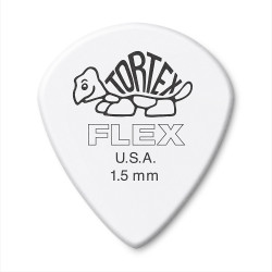 Tortex Flex Jazz III Guitar Pick, 1.5mm, White - 72 Pack