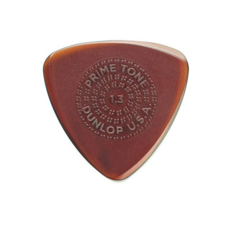 Dunlop 517R1.3 Primetone Sculpted Small Triangle Gutiar Pick with Low Grip, 1.3mm, 12 Count