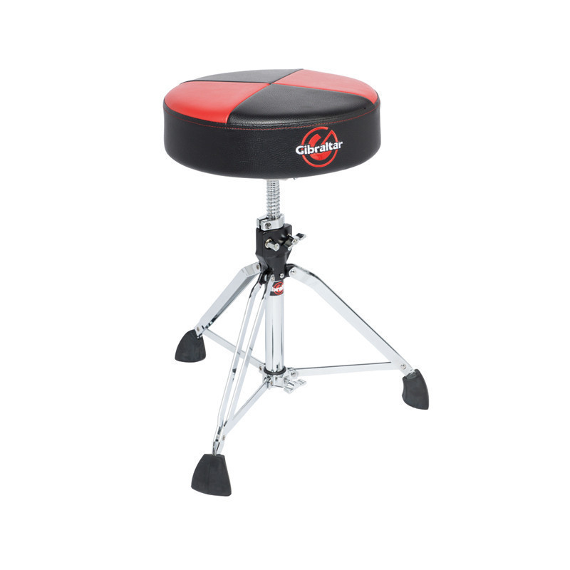 Round Quarter Panel Two Tone Drum Throne, Red/Black