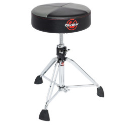 Round Quarter Panel Two Tone Drum Throne, gris / noir