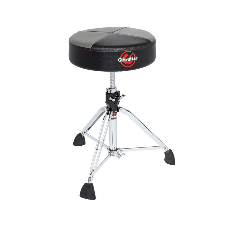 Round Quarter Panel Two Tone Drum Throne, Grey/Black