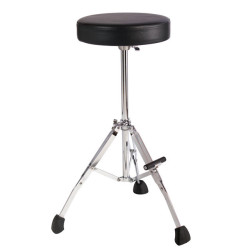 Short 21" Stool with Round Seat, Fold Up Tripod with Foot Rest