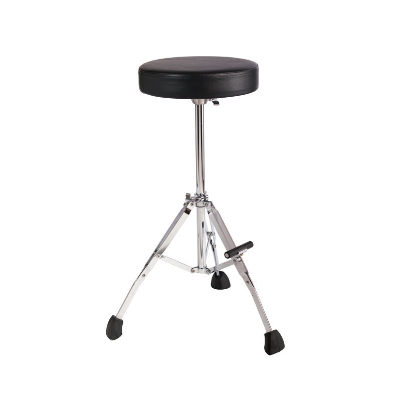 Short 21" Stool with Round Seat, Fold Up Tripod with Foot Rest