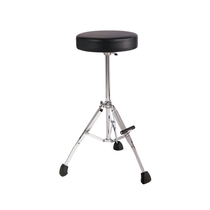 Tall 27" Stool with Round Seat, Fold Up Tripod with Foot Rest