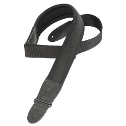 Levy's 21⁄2" neoprene padded guitar strap with leath PM48NP2-BLK Levy's $59.99