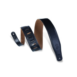 Levy’s 2 1/2″ wide black garment leather guitar strap