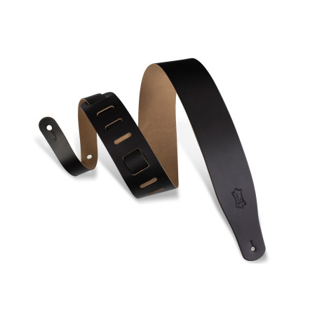 Levy's Black, Genuine Leather guitar strap