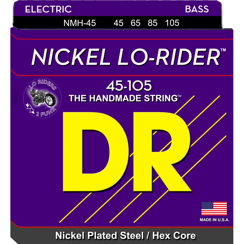 Cordes Basses Nickel DR Lo-rider, Moyennes (45-105)