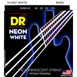 Neon White K3 Coated Bass Strings, Medium (45-105)