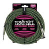 10' Straight/Angle Braided Cable - Black/Green