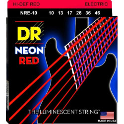 DR Handmade Strings - Neon Red Electric Guitar Strings - Medium (10-46)