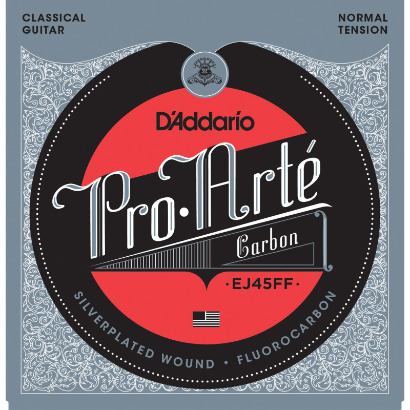 D'Addario EJ45FF ProArte Carbon Classical Guitar Strings, Dynacore Basses, Normal Tension