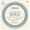 D'Addario EJ60 5-String Banjo Strings, Nickel, Light, 9-20