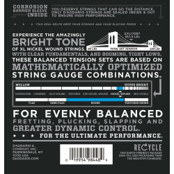 D'Addario EXL170BT Nickel Wound Bass Guitar Strings, Balanced Tension Light, 45-107