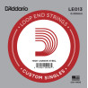 D'Addario LE013 Plain Steel Loop End Single String, .013