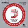 D'Addario LE032PB Phosphor Bronze Loop End Single String, .032