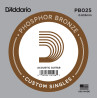D'Addario PB025 Phosphor Bronze Wound Acoustic Guitar Single String, .025