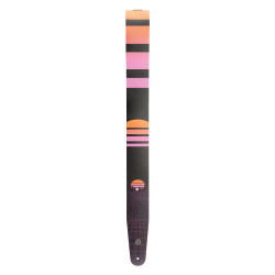 D'Addario Outrun Printed Leather Guitar Strap, Power Grid