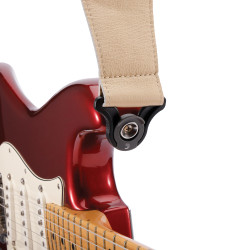 D'Addario Comfort Leather Auto Lock Guitar Strap, Tan