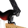 Sangle Auto Lock pour guitare, modèle noir rembourré à carreaux