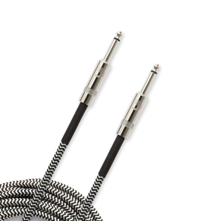 D'Addario Custom Series Braided Instrument Cable, Grey, 20'