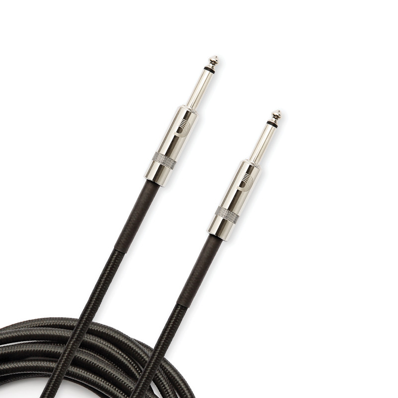 D'Addario Custom Series Braided Instrument Cable, Black, 20'