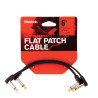 D'Addario Flat Patch Cable, 6in Right Angle, Twin PK