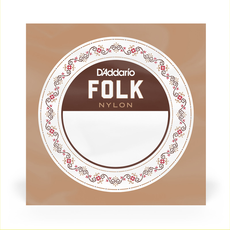 D'Addario BEC040 Folk Nylon Guitar Single String, Clear Nylon, Ball End, .040