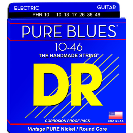 DR Handmade Strings - Cordes De Guitare Électrique Pure Blues - Medium (10-46)