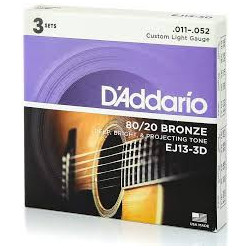 D'addario Acoustic Guitar strings EJ13-3D