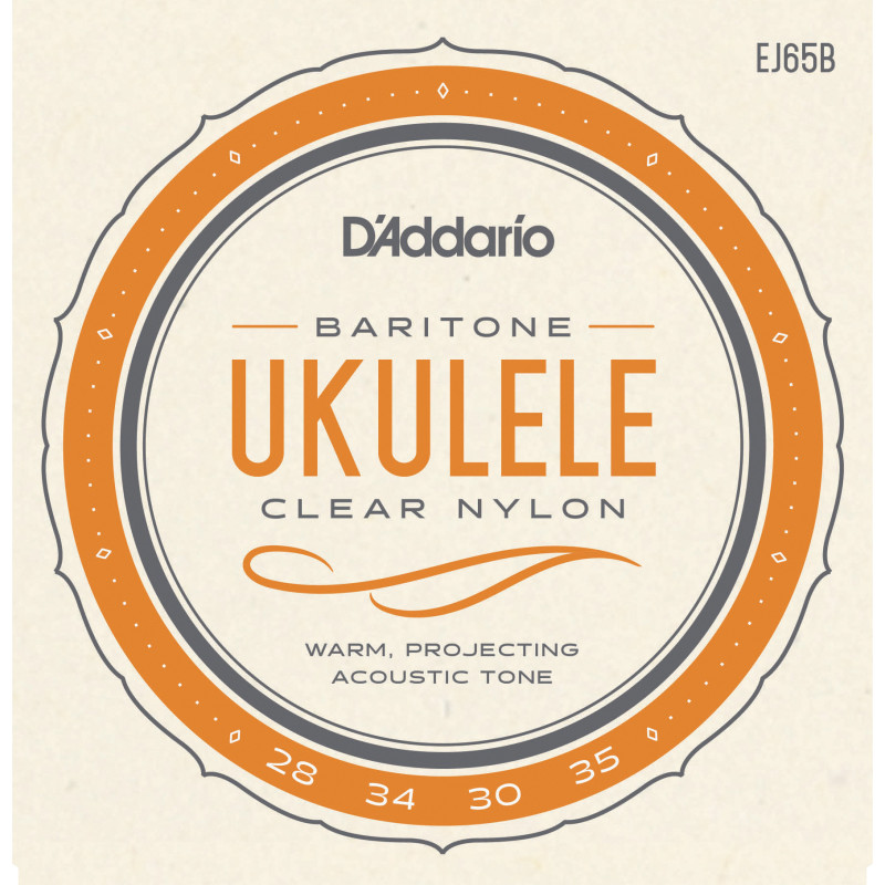 D'Addario EJ65B Pro-Arté Custom Extruded Nylon Ukulele Strings, Baritone