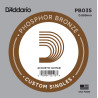 D'Addario PB030 Phosphor Bronze Wound Acoustic Guitar Single String, .035