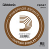 D'Addario PB047 Phosphor Bronze Wound Acoustic Guitar Single String, .047