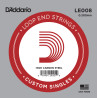 D'Addario LE008 Plain Steel Loop End Single String, .008