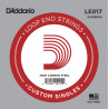 D'Addario LE017 Plain Steel Loop End Single String, .017