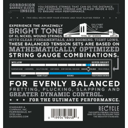 D'Addario EXL170BT Nickel Wound Bass Guitar Strings, Balanced Tension Light, 45-107