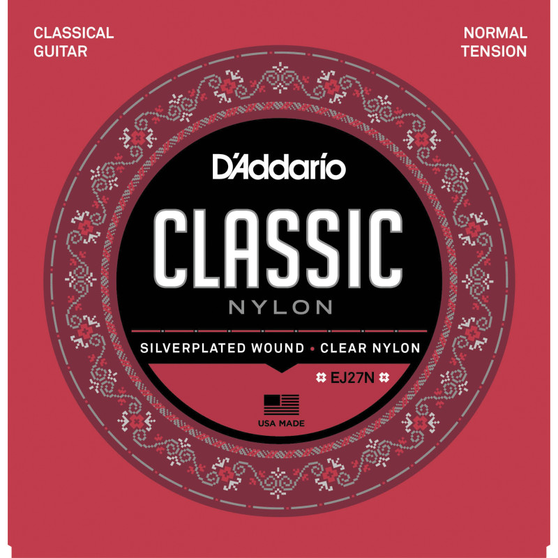 D'Addario EJ27N Student Nylon Classical Guitar Strings, Normal Tension