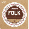 D'Addario EJ32C Folk Nylon Guitar Strings, Ball End, Silver Wound/Clear Nylon Trebles