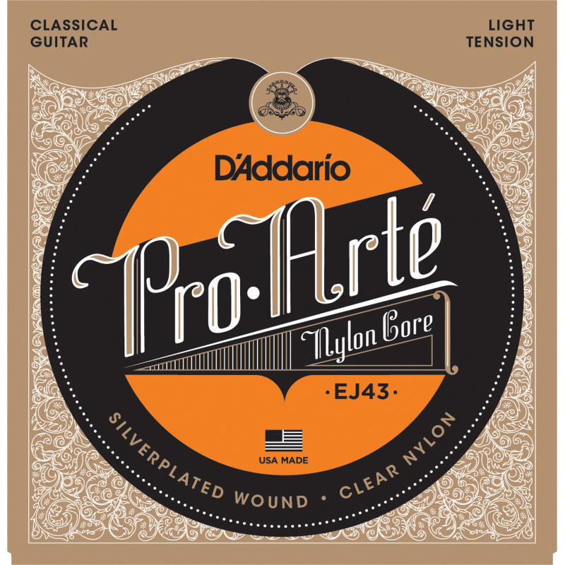 D'Addario EJ43 Pro-Arte Nylon Classical Guitar Strings, Light Tension