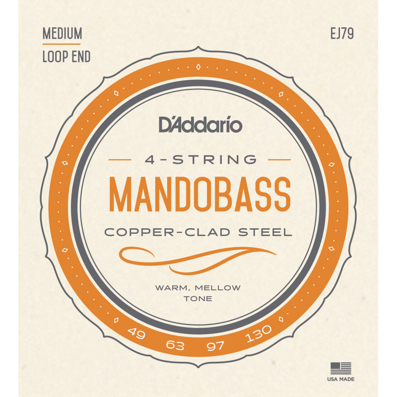 D'Addario J79 Copper Mandobass Strings, 49-130