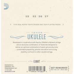 D'Addario EJ88T Nyltech Ukulele Strings, Tenor