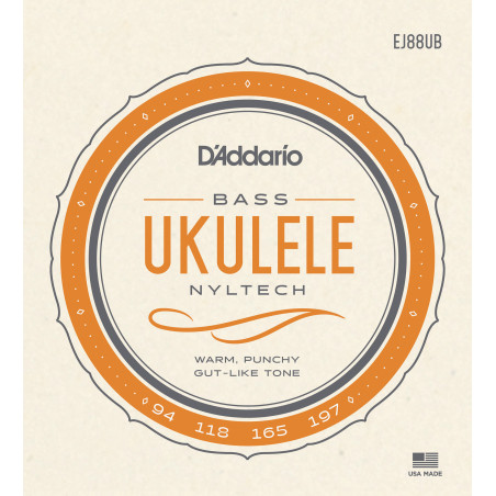 D'Addario EJ88UB Nyltech Ukulele Strings, Bass