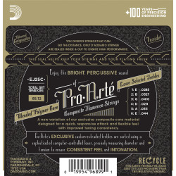 D'Addario EJ25C Pro-Arte Clear Nylon Composite Flamenco Guitar Strings