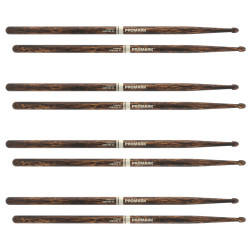 ProMark Rebound 5A FireGrain Hickory Drumstick, Acorn Wood Tip, 4-Pack