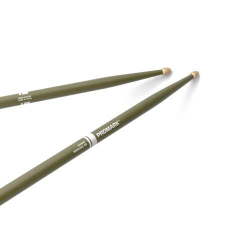 ProMark Rebound 5B Painted Green Hickory Drumstick, Acorn Wood Tip