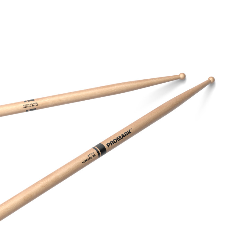 ProMark Finesse 7A Maple Drumstick, Small Round Wood Tip